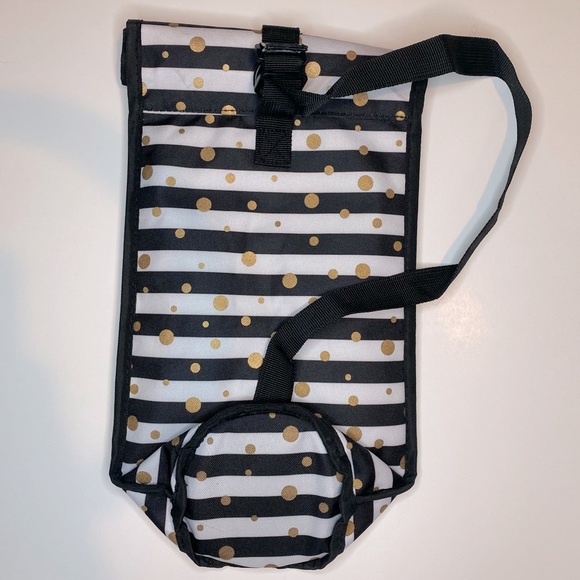 PackIt Freezable Wine Bag | Celebration Dot | Black & White Stripes - Picture 4 of 15